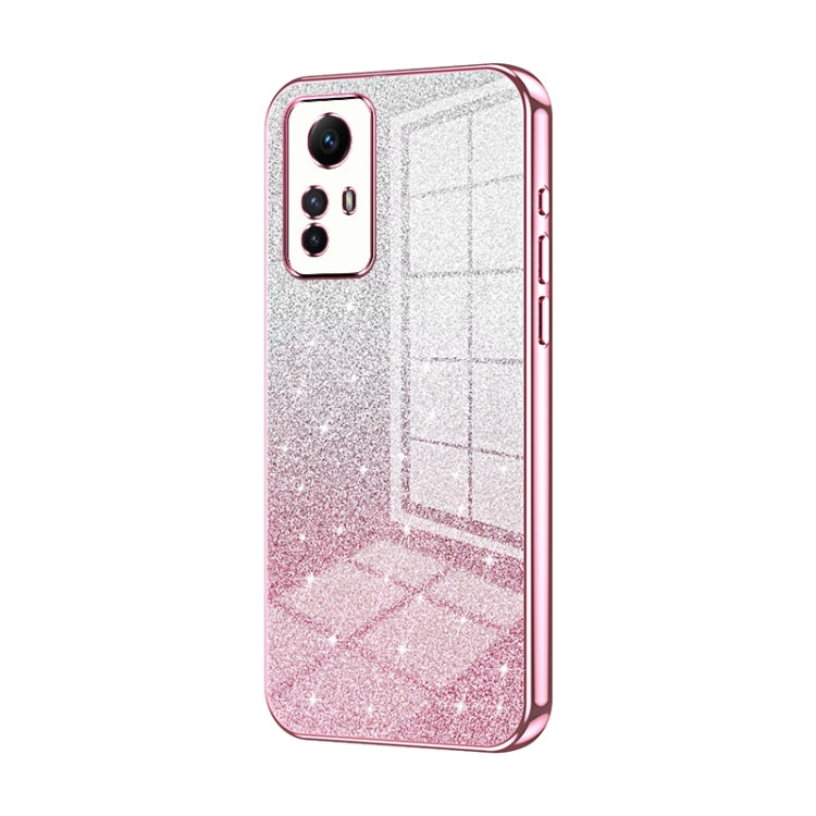 For Xiaomi Redmi Note 12S Gradient Glitter Powder Electroplated Phone Case(Pink) - Xiaomi Cases by PMC Jewellery | Online Shopping South Africa | PMC Jewellery | Buy Now Pay Later Mobicred