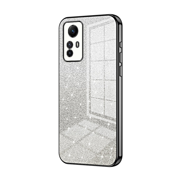 For Xiaomi Redmi Note 12S Gradient Glitter Powder Electroplated Phone Case(Black) - Xiaomi Cases by PMC TechLife | Online Shopping South Africa | PMC TechLife | Buy Now Pay Later Mobicred