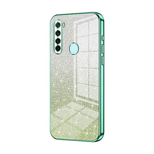 For Xiaomi Redmi Note 8 / Note 8 2021 Gradient Glitter Powder Electroplated Phone Case(Green) - Xiaomi Cases by PMC Jewellery | Online Shopping South Africa | PMC Jewellery | Buy Now Pay Later Mobicred