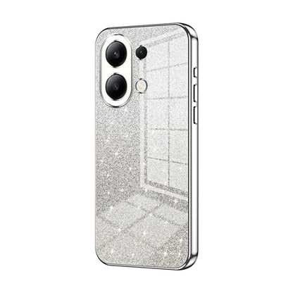 For Xiaomi Redmi Note 13 4G Gradient Glitter Powder Electroplated Phone Case(Silver) - Note 13 Cases by PMC Jewellery | Online Shopping South Africa | PMC Jewellery | Buy Now Pay Later Mobicred