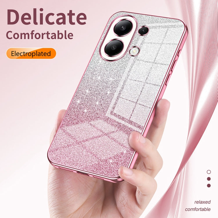 For Xiaomi Redmi 12 / Redmi Note 12R Gradient Glitter Powder Electroplated Phone Case(Transparent) - Xiaomi Cases by PMC Jewellery | Online Shopping South Africa | PMC Jewellery | Buy Now Pay Later Mobicred