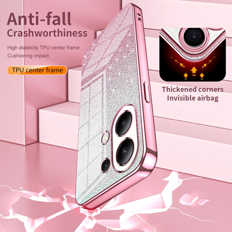 For Xiaomi Redmi Note 12 Pro Speed Gradient Glitter Powder Electroplated Phone Case(Transparent) - Xiaomi Cases by PMC TechLife | Online Shopping South Africa | PMC TechLife | Buy Now Pay Later Mobicred