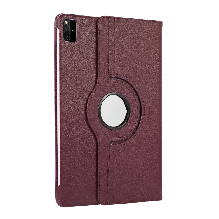 For Lenovo Tab M11 / Xiaoxin Pad 11 2024 360 Degree Rotation Litchi Texture Leather Tablet Case(Purple) - Lenovo by PMC Jewellery | Online Shopping South Africa | PMC Jewellery | Buy Now Pay Later Mobicred