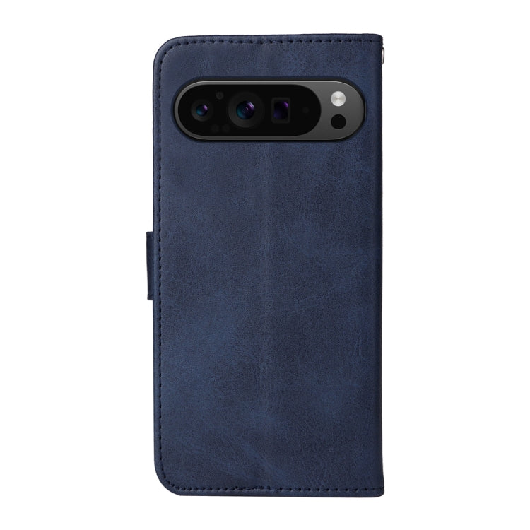 For Google Pixel 9 Pro Classic Calf Texture Flip Leather Phone Case(Blue) - Google Cases by PMC TechLife | Online Shopping South Africa | PMC TechLife | Buy Now Pay Later Mobicred