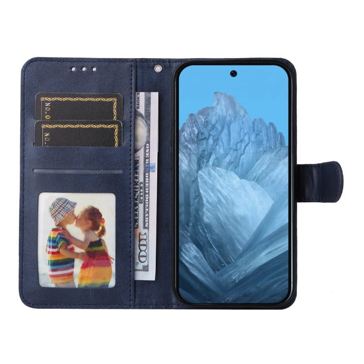For Google Pixel 9 Classic Calf Texture Flip Leather Phone Case(Blue) - Google Cases by PMC TechLife | Online Shopping South Africa | PMC TechLife | Buy Now Pay Later Mobicred