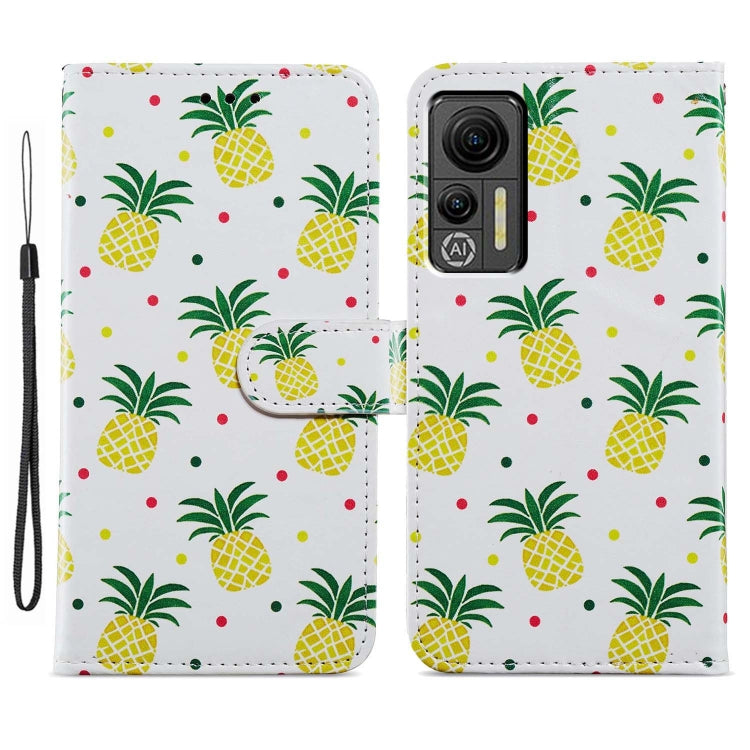 For Ulefone Note 14 Painted Pattern Horizontal Flip Leather Phone Case(Pineapple) - Ulefone Cases by PMC Jewellery | Online Shopping South Africa | PMC Jewellery | Buy Now Pay Later Mobicred