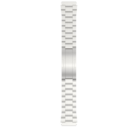 For Huawei Watch GT4 / GT3 / GT2 / GT 46mm Three Strains HW Buckle Metal Watch Band(Silver Gold) - Watch Bands by PMC Jewellery | Online Shopping South Africa | PMC Jewellery