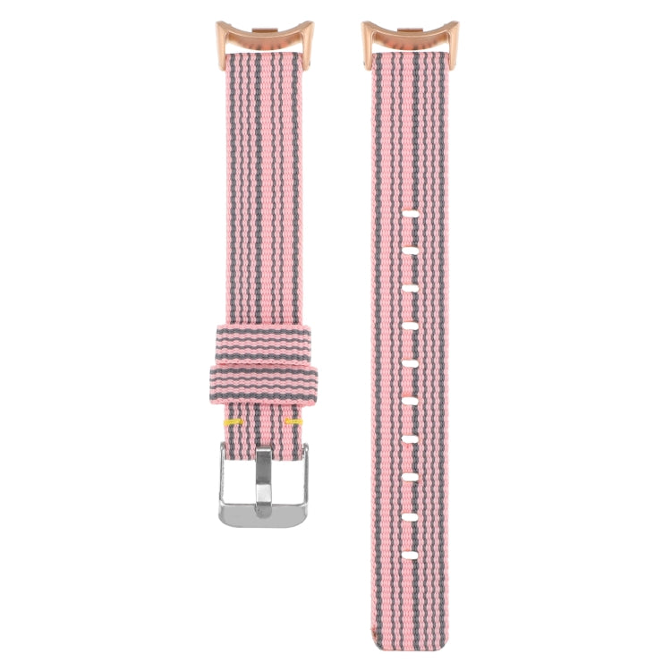 For Xiaomi Mi Band 8 Nylon Canvas Watch Band(Pink Stripe) - free shipping - PMc TechLife - Order now!