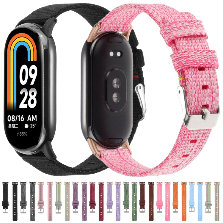 For Xiaomi Mi Band 8 Nylon Canvas Watch Band(Purple) - free shipping - PMc TechLife - Order now!