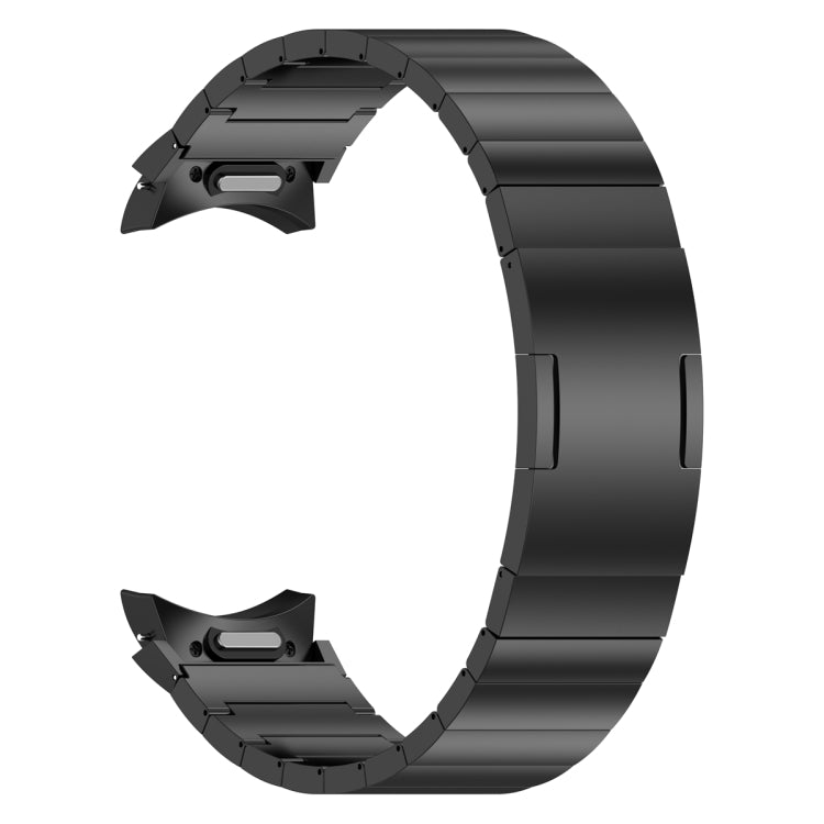 For Samsung Galaxy Watch6/6 Classic/5/5 Pro Button Style One-bead Metal Watch Band(Black) - Watch Bands by PMC Jewellery | Online Shopping South Africa | PMC Jewellery