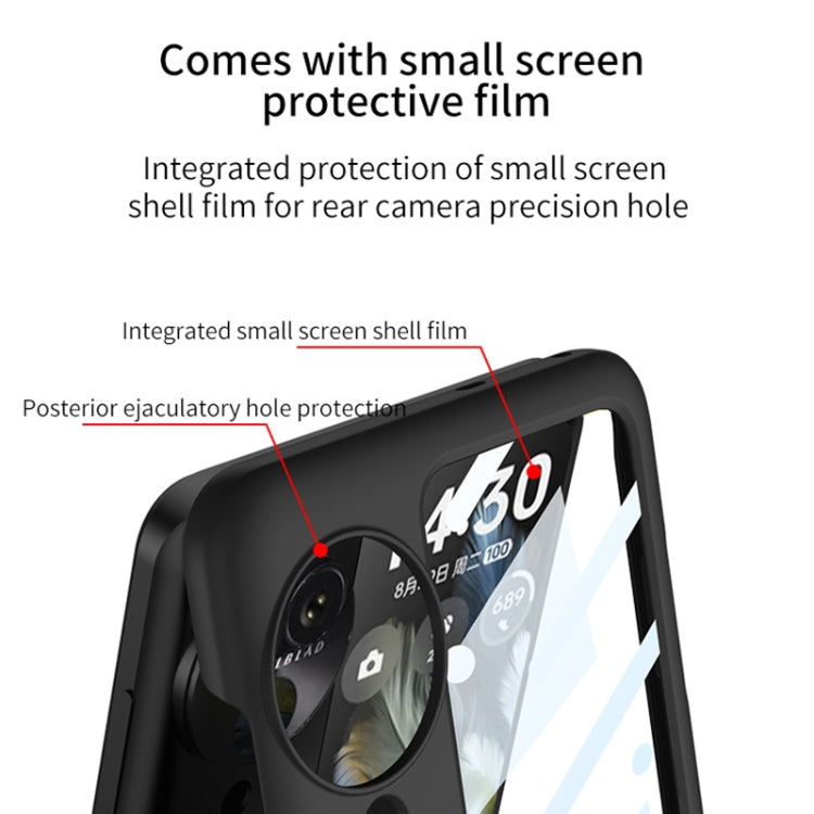 For OPPO Find N3 Flip GKK Integrated Ultrathin with Rotating Cortical Belt Phone Case(Black) - Find N3 Flip Cases by GKK | Online Shopping South Africa | PMC Jewellery | Buy Now Pay Later Mobicred