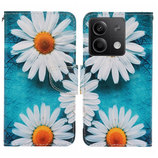 For Xiaomi Redmi Note 13 5G Colored Drawing Pattern Leather Phone Case(Daisy) - Note 13 Cases by PMC Jewellery | Online Shopping South Africa | PMC Jewellery | Buy Now Pay Later Mobicred