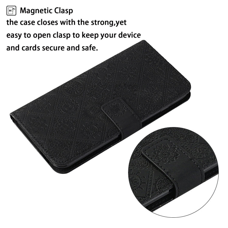 For Google Pixel 9 Pro XL Ethnic Style Embossed Pattern Leather Phone Case(Black) - Google Cases by PMC TechLife | Online Shopping South Africa | PMC TechLife | Buy Now Pay Later Mobicred