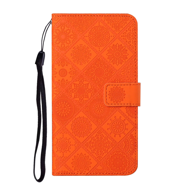 For Google Pixel 9 / 9 Pro Ethnic Style Embossed Pattern Leather Phone Case(Orange) - Google Cases by PMC TechLife | Online Shopping South Africa | PMC TechLife | Buy Now Pay Later Mobicred