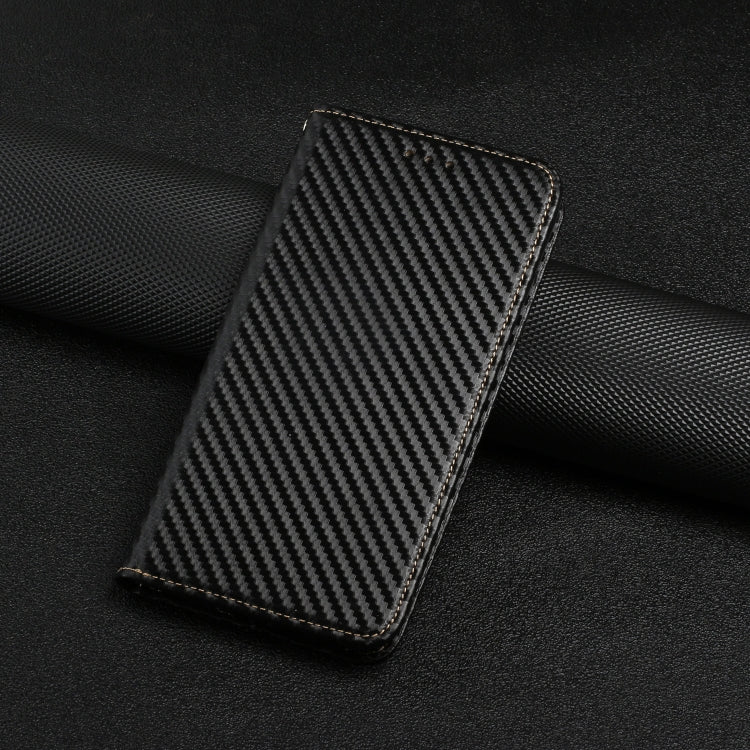 For Xiaomi Redmi Note 13 5G Carbon Fiber Texture Flip Holder Leather Phone Case(Black) - Note 13 Cases by PMC TechLife | Online Shopping South Africa | PMC TechLife | Buy Now Pay Later Mobicred