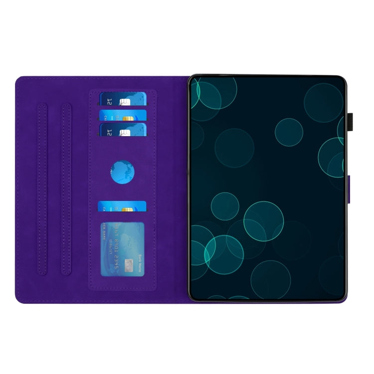 For iPad Pro 11 2024 Diamond Texture Embossed Leather Smart Tablet Case(Purple) - iPad Pro 11 2024 Cases by PMC TechLife | Online Shopping South Africa | PMC TechLife | Buy Now Pay Later Mobicred