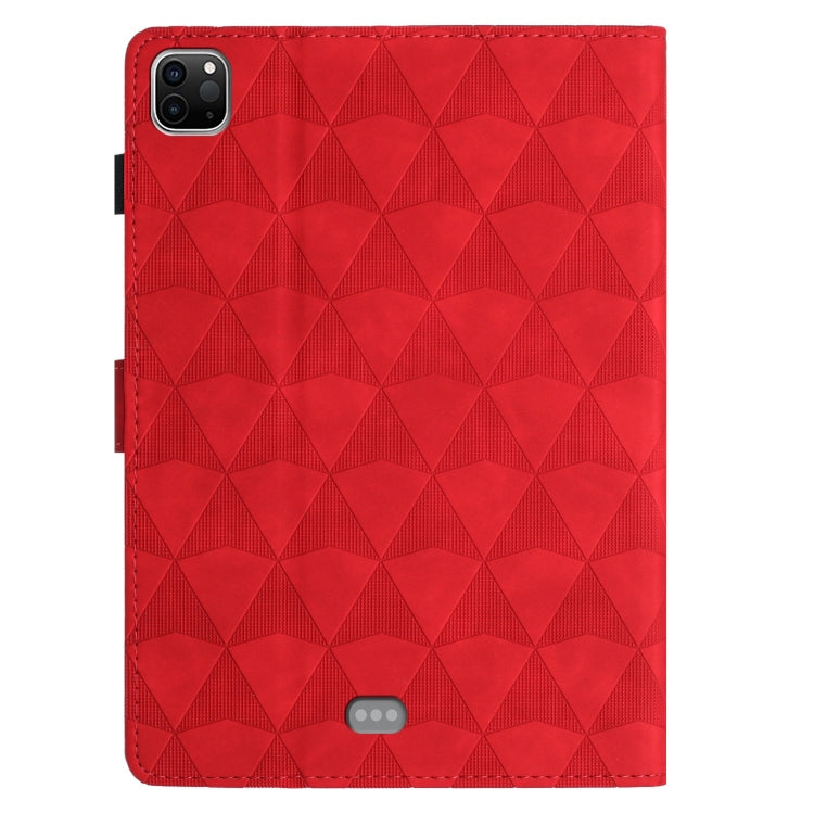 For iPad Pro 11 2024 Diamond Texture Embossed Leather Smart Tablet Case(Red) - iPad Pro 11 2024 Cases by PMC TechLife | Online Shopping South Africa | PMC TechLife | Buy Now Pay Later Mobicred