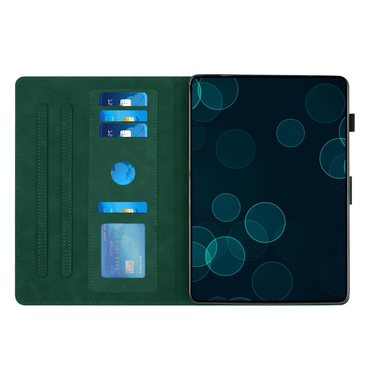 For iPad Pro 11 2024 Diamond Texture Embossed Leather Smart Tablet Case(Green) - iPad Pro 11 2024 Cases by PMC TechLife | Online Shopping South Africa | PMC TechLife | Buy Now Pay Later Mobicred