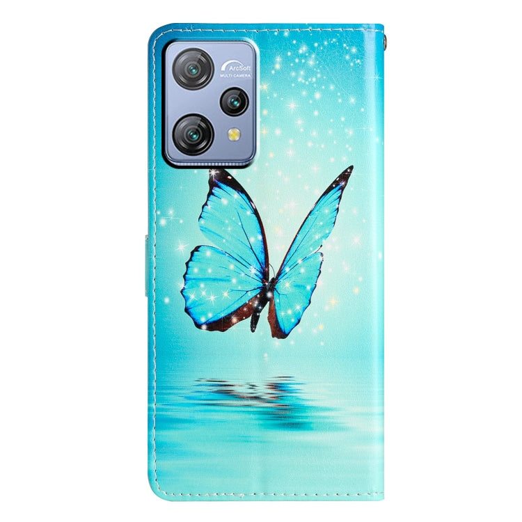 For Blackview A53 Pro Colored Drawing Leather Phone Case(Blue Butterfly) - More Brand by PMC Jewellery | Online Shopping South Africa | PMC Jewellery