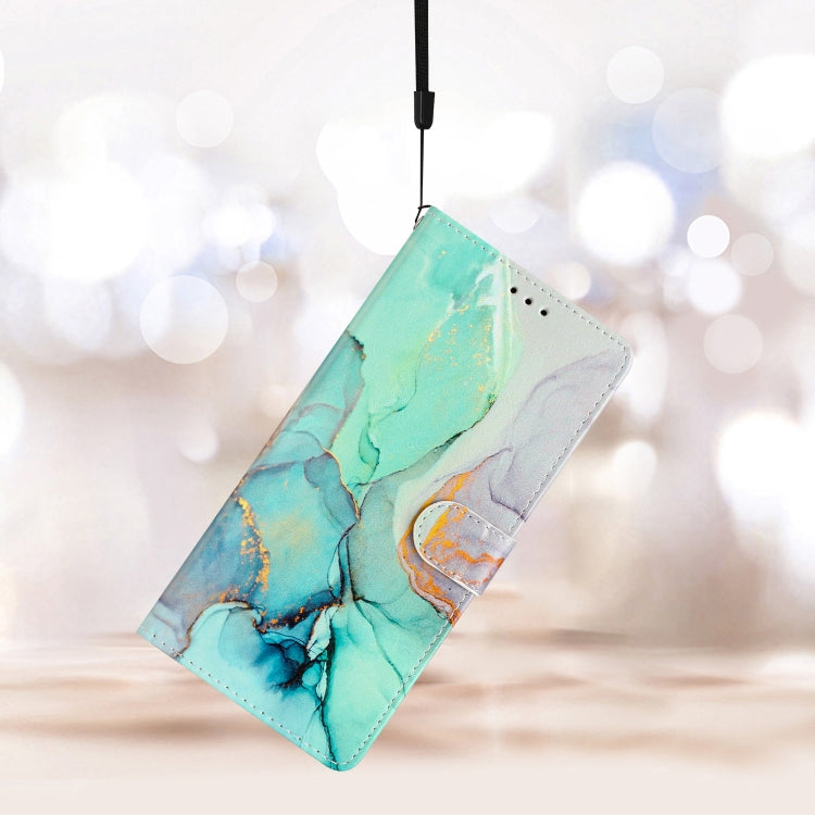 For Blackview A55 Pro Colored Drawing Leather Phone Case(Green Marble) - More Brand by PMC TechLife | Online Shopping South Africa | PMC TechLife | Buy Now Pay Later Mobicred