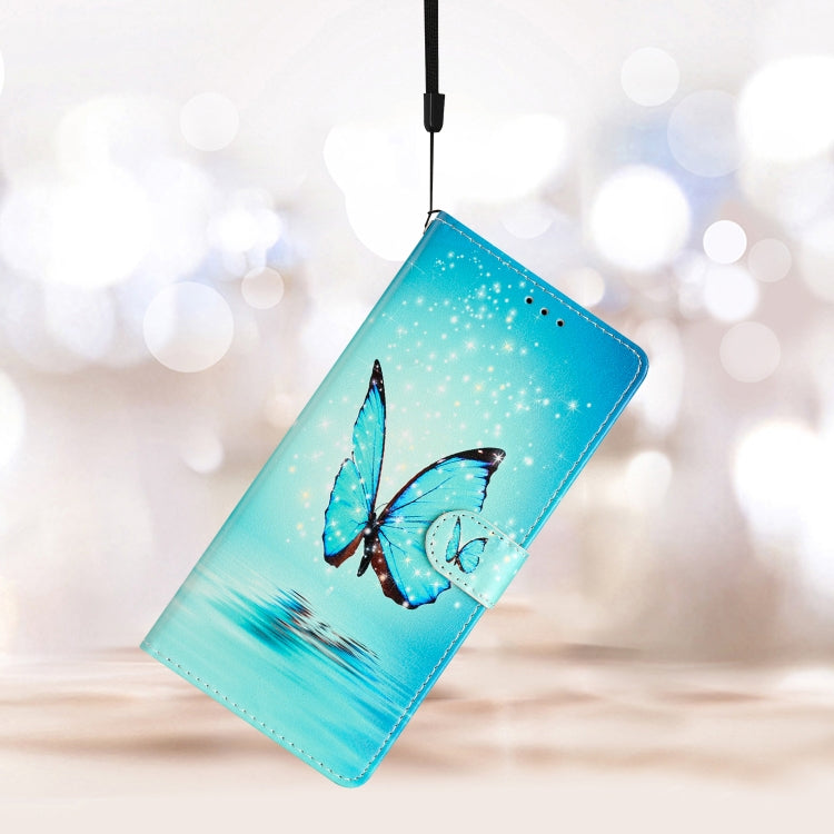 For TCL 40 SE Colored Drawing Leather Phone Case(Blue Butterfly) - More Brand by PMC TechLife | Online Shopping South Africa | PMC TechLife | Buy Now Pay Later Mobicred