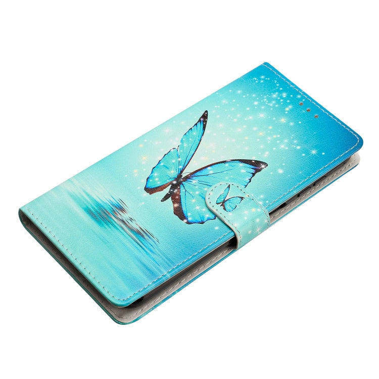 For TCL 40 SE Colored Drawing Leather Phone Case(Blue Butterfly) - More Brand by PMC TechLife | Online Shopping South Africa | PMC TechLife | Buy Now Pay Later Mobicred
