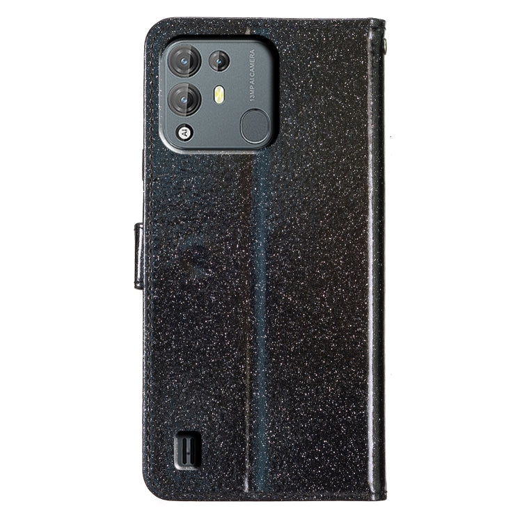 For Blackview A55 Pro Glitter Powder Flip Leather Phone Case(Black) - More Brand by PMC TechLife | Online Shopping South Africa | PMC TechLife | Buy Now Pay Later Mobicred