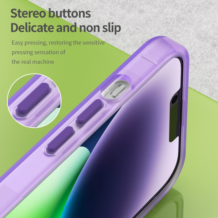For iPhone 14 MagSafe Frosted Translucent TPU + PC Full Coverage Phone Case(Dark Purple) - iPhone 14 Cases by PMC TechLife | Online Shopping South Africa | PMC TechLife
