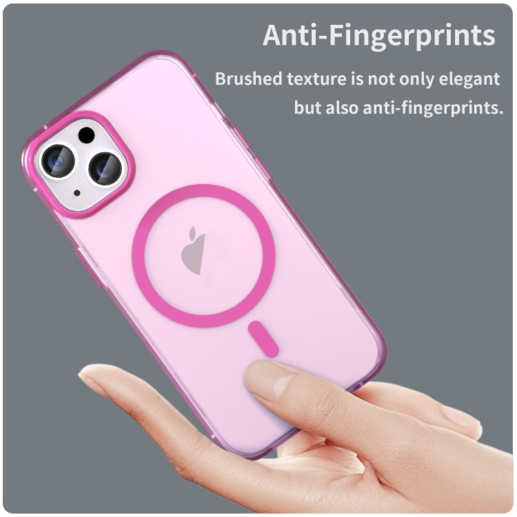 For iPhone 16 MagSafe Frosted Translucent TPU + PC Full Coverage Phone Case(Pink) - iPhone 16 Cases by PMC Jewellery | Online Shopping South Africa | PMC Jewellery | Buy Now Pay Later Mobicred