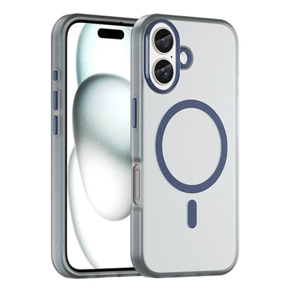 For iPhone 16 Plus MagSafe Frosted Translucent TPU + PC Full Coverage Phone Case(Dark Blue) - iPhone 16 Plus Cases by PMC Jewellery | Online Shopping South Africa | PMC Jewellery | Buy Now Pay Later Mobicred