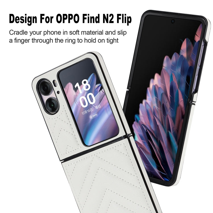 For OPPO Find N2 Flip V-shaped Folding Phone Case(White) - free shipping - PMC TechLife - Order now!
