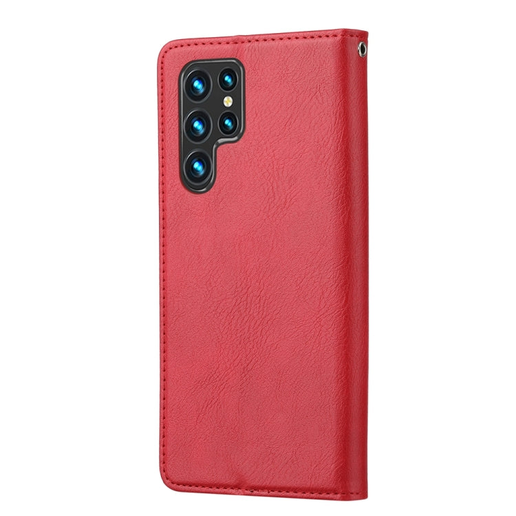 For Samsung Galaxy S25 Ultra 5G Knead Skin Texture Flip Leather Phone Case(Red) - Galaxy S25 Ultra 5G Cases by PMC Jewellery | Online Shopping South Africa | PMC Jewellery | Buy Now Pay Later Mobicred