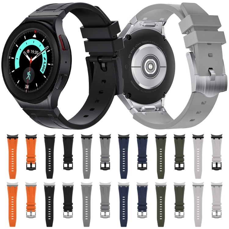 For Samsung Galaxy Watch 4 / 5 / 6 AP Series Liquid Silicone Watch Band(Black) - free shipping - PMC TechLife - Order now!