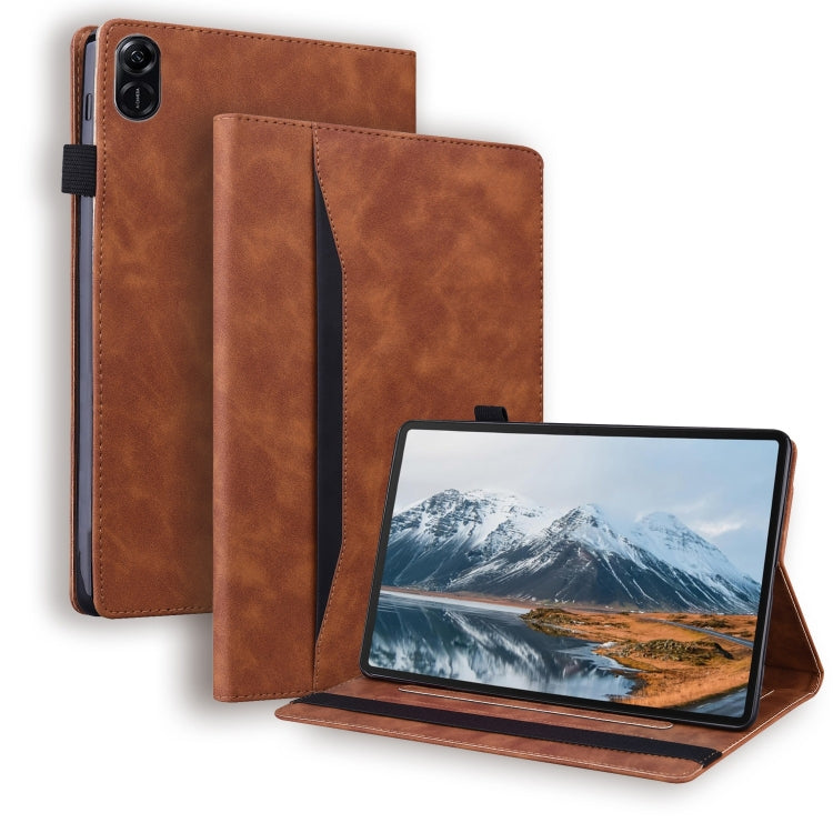 For Honor Pad X8a Splicing Shockproof Leather Tablet Case(Brown) - Honor by PMC TechLife | Online Shopping South Africa | PMC TechLife | Buy Now Pay Later Mobicred