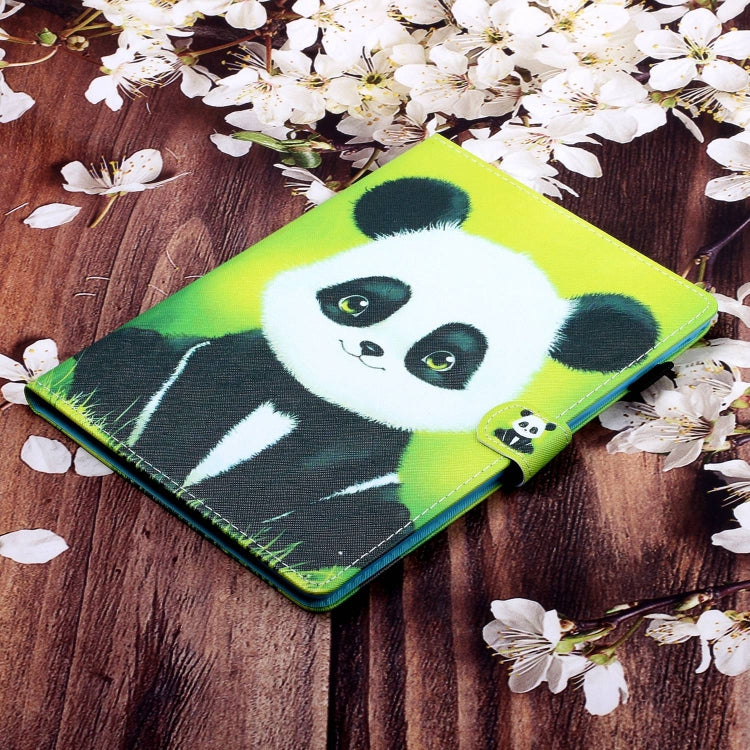 For Lenovo Tab P12 2023 / TB370FU Coloured Drawing Stitching Smart Leather Tablet Case(Panda) - Lenovo by PMC TechLife | Online Shopping South Africa | PMC TechLife | Buy Now Pay Later Mobicred