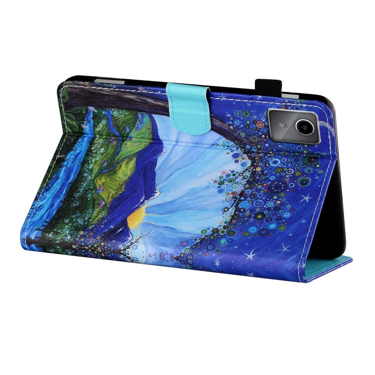 For Lenovo Tab M11/ Xiaoxin Pad 11 2024 Coloured Drawing Stitching Smart Leather Tablet Case(Sunrise and Tree) - Lenovo by PMC Jewellery | Online Shopping South Africa | PMC Jewellery | Buy Now Pay Later Mobicred