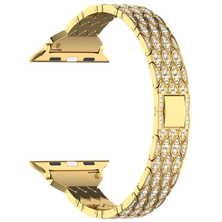 For Apple Watch SE 2023 44mm Devil Eye Diamond Bracelet Metal Watch Band(Gold) - Watch Bands by PMC Jewellery | Online Shopping South Africa | PMC Jewellery