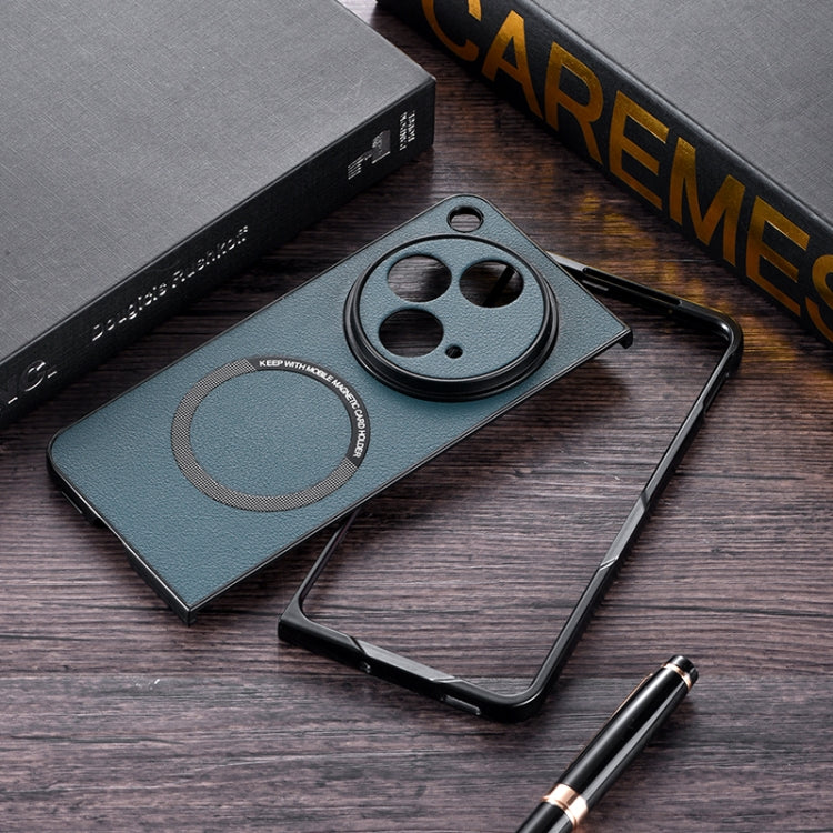 For OnePlus Open PU MagSafe Magnetic Phone Case(Black) - OnePlus Cases by PMC TechLife | Online Shopping South Africa | PMC TechLife | Buy Now Pay Later Mobicred