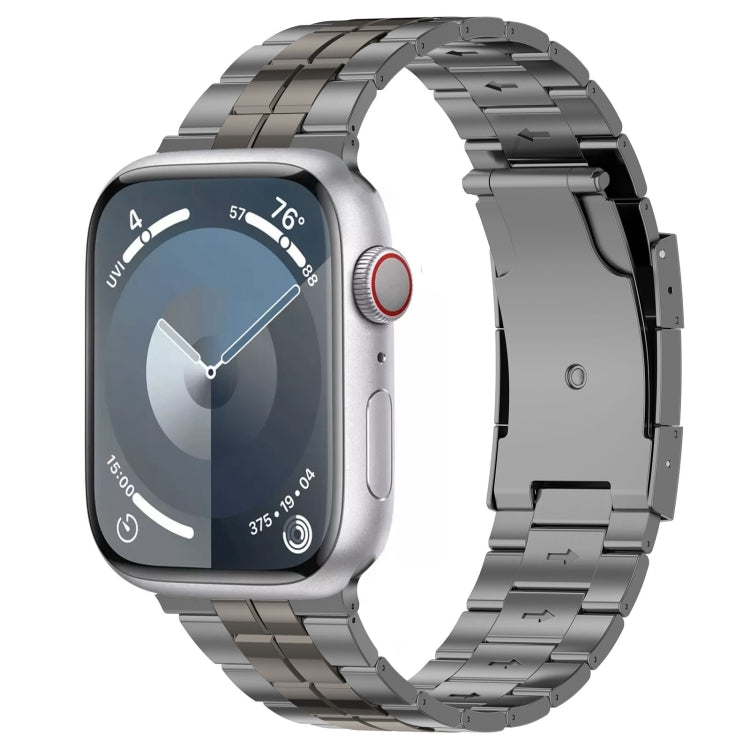 For Apple Watch SE 2023 40mm Tortoise Buckle Titanium Steel Watch Band(Grey) - Watch Bands by PMC Jewellery | Online Shopping South Africa | PMC Jewellery