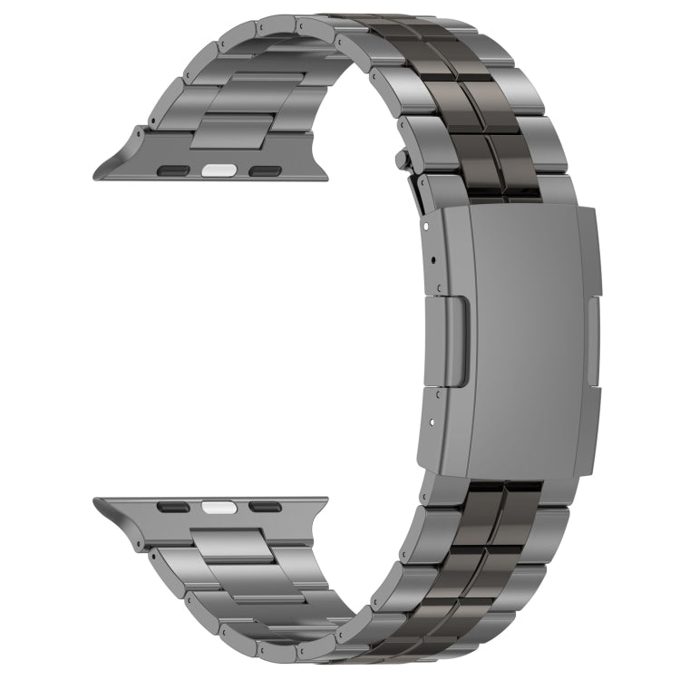 For Apple Watch SE 2023 40mm Tortoise Buckle Titanium Steel Watch Band(Grey) - Watch Bands by PMC Jewellery | Online Shopping South Africa | PMC Jewellery