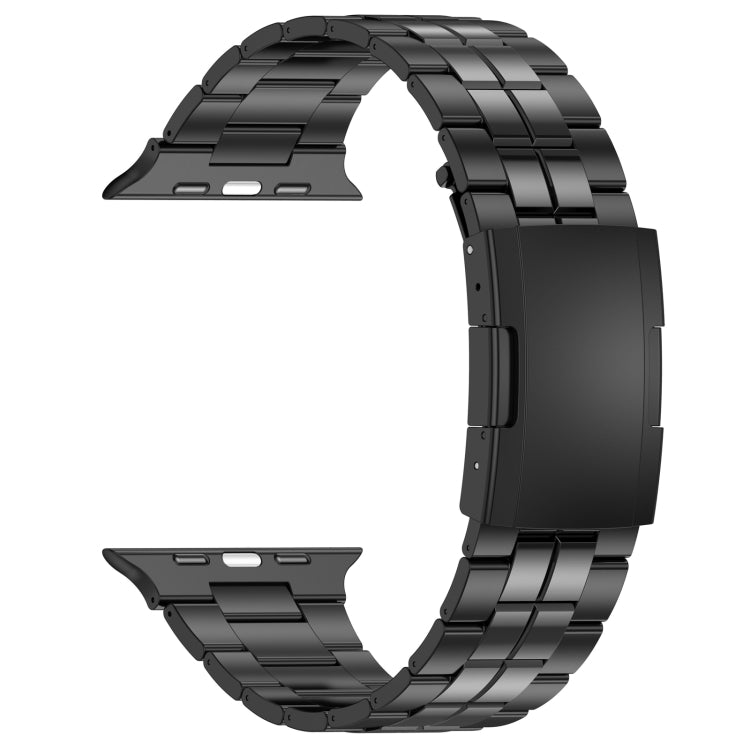 For Apple Watch Ultra 2 49mm Tortoise Buckle Titanium Steel Watch Band(Black) - Watch Bands by PMC Jewellery | Online Shopping South Africa | PMC Jewellery