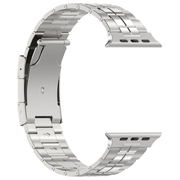 For Apple Watch Ultra 2 49mm Tortoise Buckle Titanium Steel Watch Band(Silver) - Watch Bands by PMC Jewellery | Online Shopping South Africa | PMC Jewellery