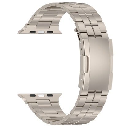 For Apple Watch SE 40mm Tortoise Buckle Titanium Steel Watch Band(Starlight) - Watch Bands by PMC Jewellery | Online Shopping South Africa | PMC Jewellery