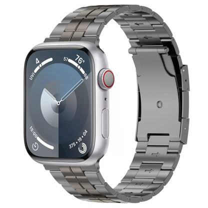 For Apple Watch Series 6 40mm Tortoise Buckle Titanium Steel Watch Band(Grey) - Watch Bands by PMC Jewellery | Online Shopping South Africa | PMC Jewellery