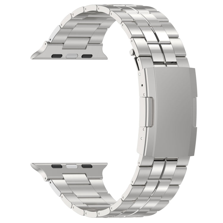 For Apple Watch Series 6 44mm Tortoise Buckle Titanium Steel Watch Band(Silver) - Watch Bands by PMC Jewellery | Online Shopping South Africa | PMC Jewellery