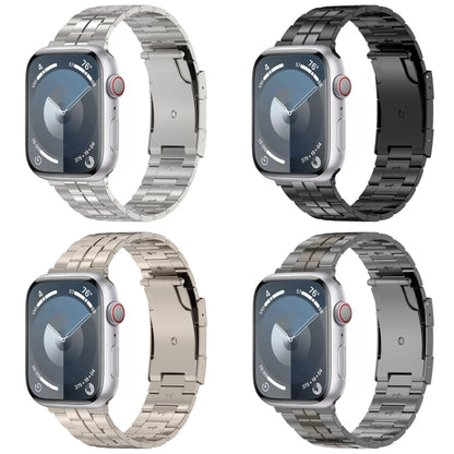 For Apple Watch 42mm Tortoise Buckle Titanium Steel Watch Band(Grey) - Watch Bands by PMC Jewellery | Online Shopping South Africa | PMC Jewellery