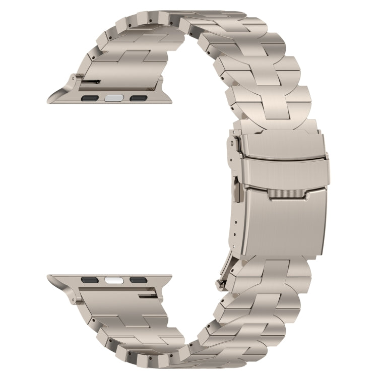 For Apple Watch SE 2023 44mm Butterfly Type Titanium Steel Watch Band(Titanium) - Watch Bands by PMC Jewellery | Online Shopping South Africa | PMC Jewellery