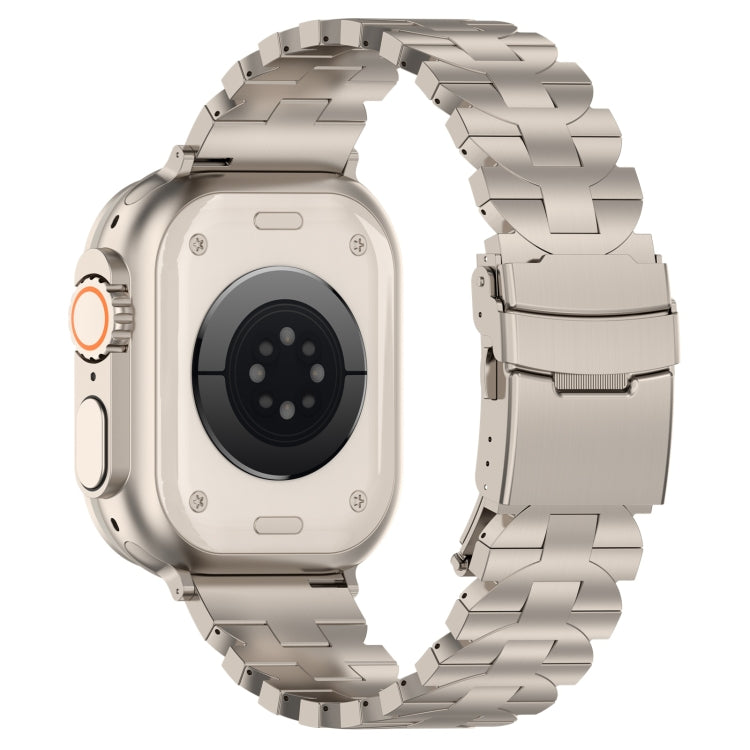For Apple Watch Series 9 45mm Butterfly Type Titanium Steel Watch Band(Titanium) - Watch Bands by PMC TechLife | Online Shopping South Africa | PMC TechLife
