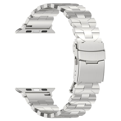 For Apple Watch Series 7 41mm Butterfly Type Titanium Steel Watch Band(Silver) - Watch Bands by PMC Jewellery | Online Shopping South Africa | PMC Jewellery