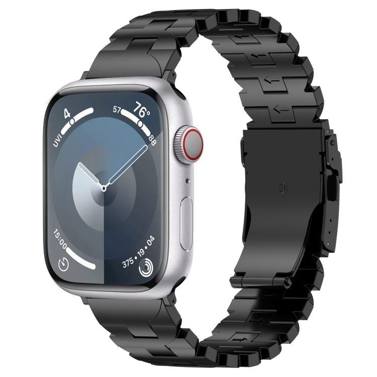 For Apple Watch SE 40mm Butterfly Type Titanium Steel Watch Band(Black) - Watch Bands by PMC Jewellery | Online Shopping South Africa | PMC Jewellery